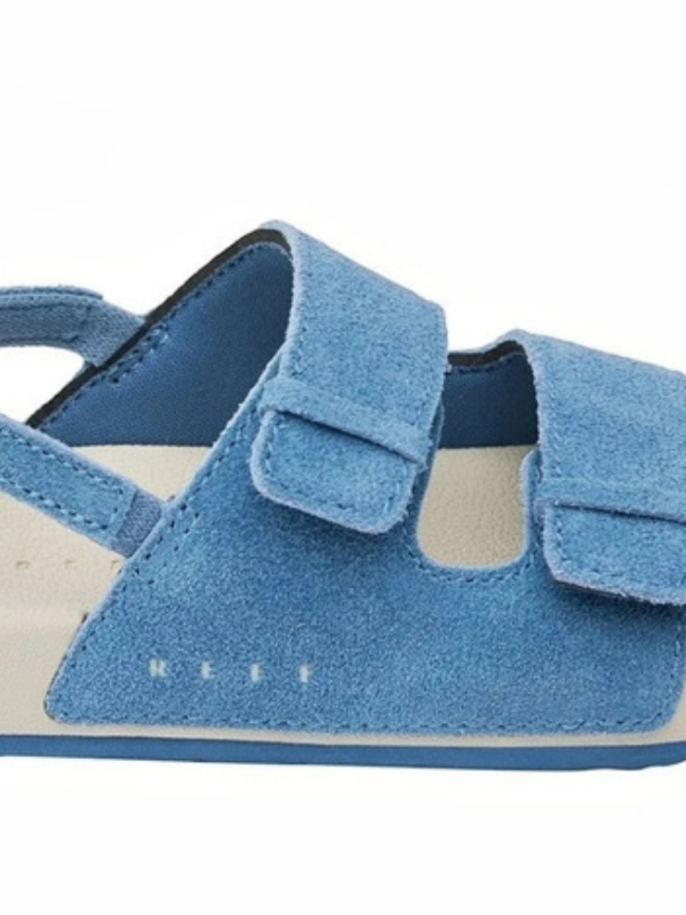 Reef Ojai Blue Suede Sandals Kids 10 NWT